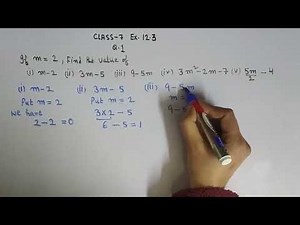 Class 7 || Ex. 12.3 || Q1|| Algebraic expressions|| ncert cbse
