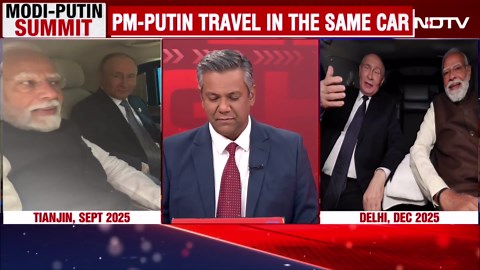 PM Modi welcomes 'friend' Putin with hug, handshake & special carpool