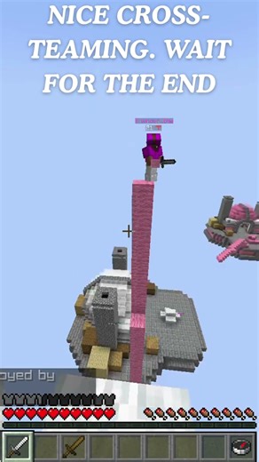 NICE CROSS-TEAMING PINK AND AQUA l #crossteaming #bedwars #minecraft