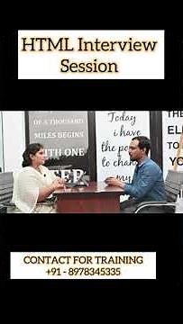 HTML Interview Questions and Answers that you should know | Part 17 | #html #harshatrainings