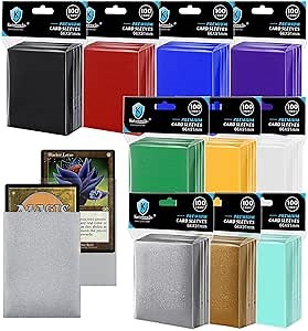 1000CT MTG Card Sleeves, Clear Front Textured Back Card Sleeves Deck Card Protectors, Standard Size Card Sleeves for Magic The Gathering, Baseball Card, Sports Cards, Game Card