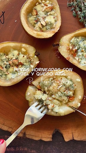 81K views · 70 reactions | PERAS HORNEADAS CON MIEL Y QUESO AZUL...