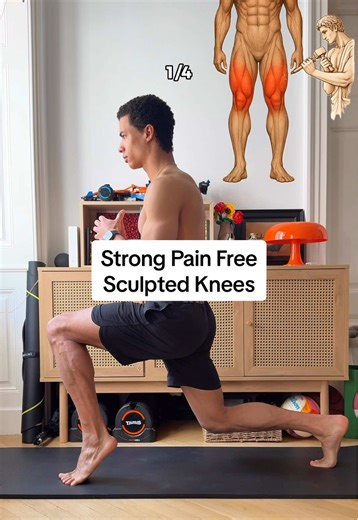 Knee Sculpting Routine ⚒️ Strong knees depend on the muscles around them. This routine builds strength through the quads, glutes, and calves while also supporting the Achilles tendon, helping stabilize the joint and reduce the risk of runner’s knee. Train the structures that support the knee, and movement becomes stronger and more resilient. Keep Sculpting 🙏🏾🔥 #kneeworkout #kneestrength #runnersknee #achillesstrength #keepsculpting