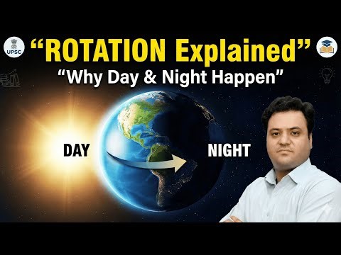 Earth’s Rotation Explained | Why Day & Night Occur | Geography Made Easy for UPSC PRELIMS 2026