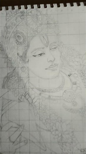 ✏️ Shri Vishnu Drawing – Part 1 | Still in Progress #Short #LordVishnu #WorkInProgress