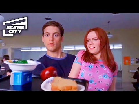 Spider-Man: Peter Catches MJ in the Cafeteria (Tobey Maguire HD Clip) | With Captions
