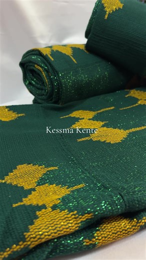 Stunning Emerald Kente Fabric – Limited 6 Yards Available