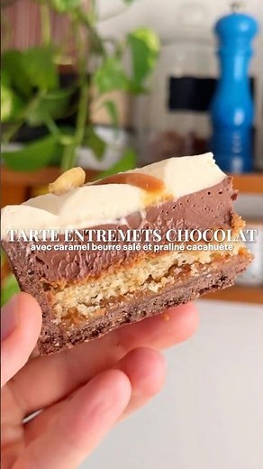 Tarte Chocolat Cacahuète Caramel Beurre Salé | Recette Tarte Entremets avec Praliné, Ganache Montée