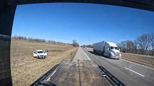 Highway chaos ends in a field