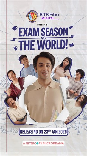 FilterCopy on Instagram: "This exam pressure is sponsored by poori duniya 🫠 BITS Pillani Digital presents EXAM SEASON VS THE WORLD — A FilterCopy Micro Drama // @bitspilani.digital Releasing on the 23rd of January Ft. @arjun_deswal @devishimadaan @sundeepsharma_ @vinchurkarakshay KomalChhabria (Exam Season, Student Life, College Struggles, BITS Pilani Digital, Micro Drama, Exam Stress, Relatable Content, Campus Life, FilterCopy)"