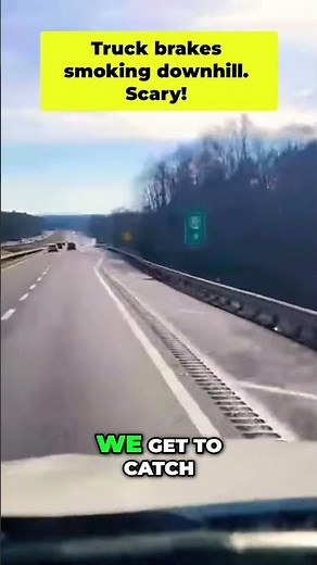 Truck brake fire on highway! Is it safe? #shorts