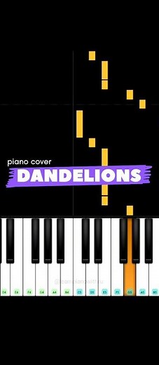 DANDELIONS | PIANO COVER | SUPER EASY |