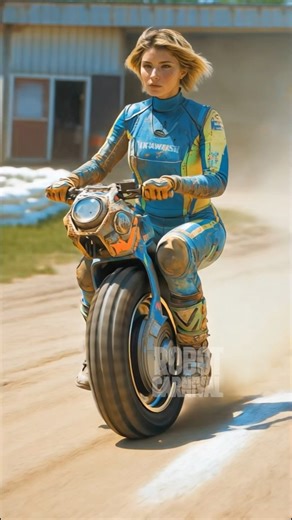 Dirt Challenge: Woman Races Futuristic One-Wheel #motorcycle Off-Road in Baja #california #robot