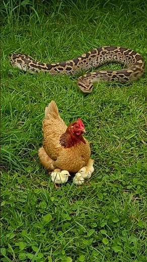 Python Targets Hen and Chicks 🐍🐥 #wildlifeentertainment #wildlife #wildliferescue #snake