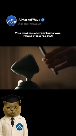 AIMarketwave | AI Tools Catalog on Instagram: "Your charger just got a personality. At CES 2026, a desktop charger called Loona DeskMate showed off a wild idea: turning your iPhone into a tiny robotic AI assistant. You place your Apple iPhone on the dock, and suddenly it’s not just charging. The stand moves, reacts, and feels alive — like your phone stepped into a little robot body. It’s simple, but that’s the magic. No new screen. No extra brain. Just giving the device you already use a physica