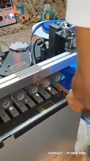 SMALL AUTOMATIC EDGEBANDER BONDWELL working @Siliguri. Best Machine for startup. Best finish.