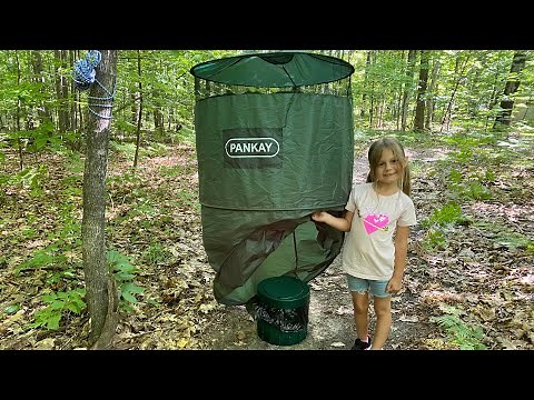 Camping Toilet and Privacy Tent Review | Van Camping | Tent Camping #campingtoilet #portabletoilet