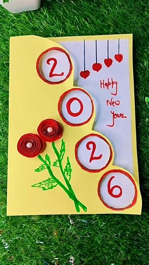 Diy Happy New year Card #trending short #vairal short # Diy gritting card for New year # Easy Craft