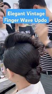 Elegant Vintage Finger Wave Updo | Timeless Glamour Hairstyle 💫