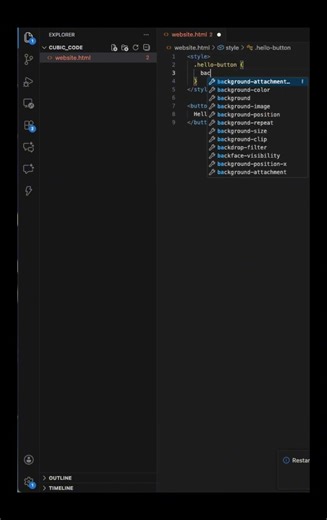 How to make button in HTML & CSS @fun_cube #html #css #tutorial #firstvideo #vscode #shorts #asmr