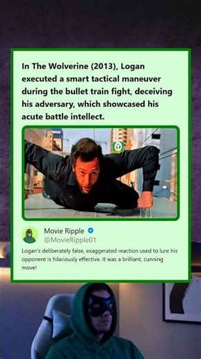 The Wolverine (2013) Logan Tricks Opponent in Bullet Train Fight Using a Feigned Reaction