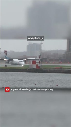 Laudable London Luxair Landing! (Q400 SMOOTHEST Landing in AWFUL Conditions at London City)