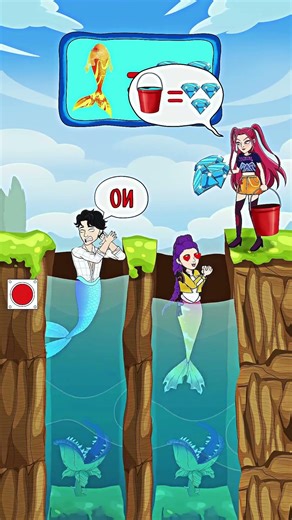 Mermaid Waterfall Math! Solve the water puzzle to rescue the trapped mermaids! 🧜♀️ #Water