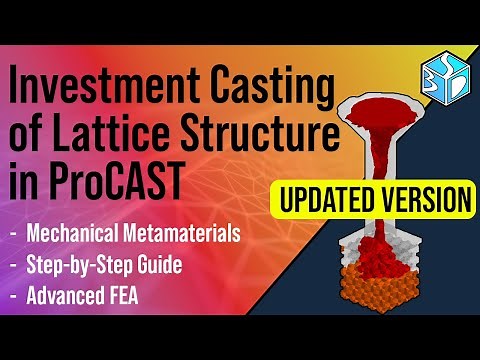 ProCAST Tutorial: Investment Casting Simulation of TPMS Lattice Structure | Copper Casting