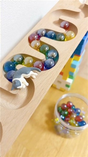 Marble Run Race 🌈🐈️ Which color wins? Super hard track with a cat! #marblerace