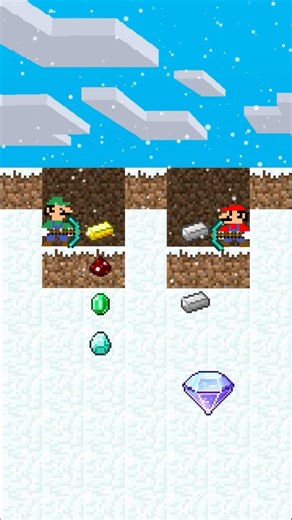 Mario in The Ultimate Treasure Digging Challenge!? #mario #minecraft #shorts