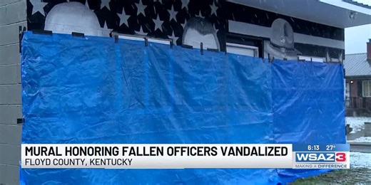 Mural honoring fallen officers vandalized
