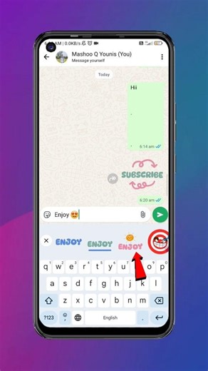 how to Convert Text to Stickers in WhatsApp 2026 || Make Whatsapp Stickers While Typing #shorts