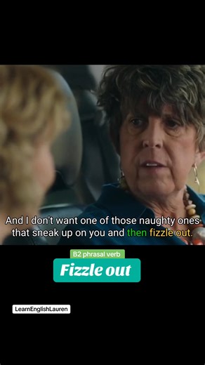 ✨ Phrasal Verb: Fizzle out (B2) ✅ Meaning: to gradually end or lose strength. ✅ Examples: – “The excitement fizzled out quickly.” – “The firework fizzled out before reaching the sky.” 💡 Use “fizzle out” when something ends slowly and without success. #english #phrasalverbs #ieltsspeaking #learnenglish | Learn English Lauren