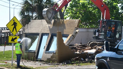 Demolition continues to make way for new Brooks Bridge. View photos of the progress.