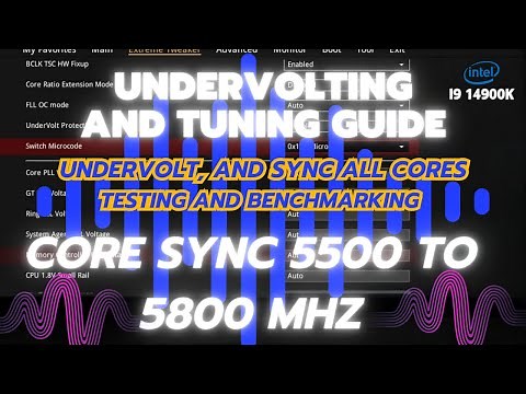 Undervolting and Tuning Guide Intel i9 14900k - Core Sync 5500 to 5800 mhz & Performance Benchmarks