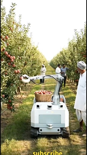 AI Robot Harvesting Apples from Trees | Future of Smart Farming #robotfarming #smartfarming #shorts