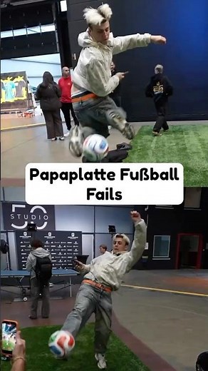 Papaplatte fails at football tricks 😂 #shorts