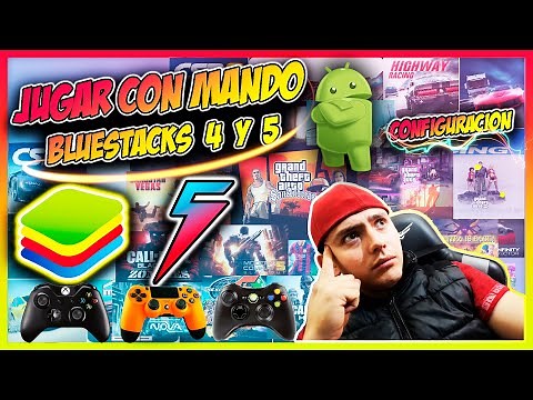 CÓMO JUGAR con MANDO en ✅ BLUESTACKS 4 y 5 | CUALQUIER Juego de Android | FÁCIL Y RÁPIDO |👉 2023