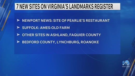 Seven new historic sites to Va. landmarks register