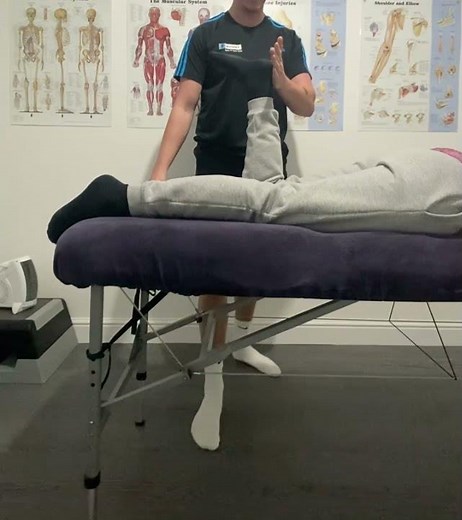 Therapist Resisted Prone Hamstring Curl Isometric at 90 degrees of Knee Flexion