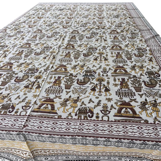 Bohemian Indian Cotton Indian Ethnic Elephant Print Bedspread Throw Tapestry Tablecloth (58" X 86") (single Bed Size) #10 - Etsy