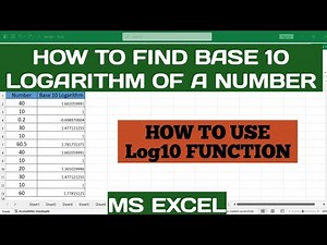 How to Calculate Base 10 Logarithm in Excel | Find Log Base 10 of Any Number in Excel | ‪@FamiHow‬