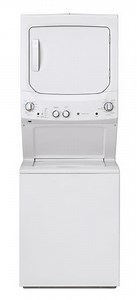 GE Unitized Spacemaker 27" White Stack Washer With Long Vent Electric Dryer - GUV27ESSMWW