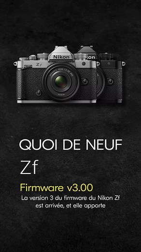 Une mise au point plus précise. Un cadrage amélioré. Un contrôle optimal.​ La version 3.00 du firmware fait passer le Nikon Zf au niveau supérieur, avec de nouvelles grilles de cadrage, des outils de mise au point perfectionnés et l'ajout d'une option grain argentique pour un rendu vintage authentique.​ ⬆️ Mettez à jour votre firmware dès maintenant et constatez la différence.​ @nikonricci #nikonzf #nikoncreators #keepinspiring | Nikon