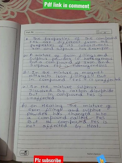 chemistry practical 2 class 9 difference between mixture and compounds