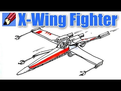 Draw a Star Wars X-wing Fighter Real Easy
