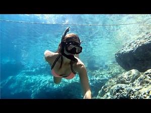 Freediving for treasure in Santorini, Greece