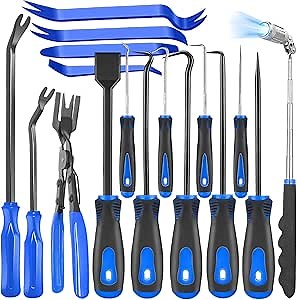 3 Pcs Clip Pliers Set Fastener Remover, Clip Removal Tool, Auto Trim Removal Tool Set for Vehicle Door Panel, Audio Radio Panel, Dashboard Repair Kit