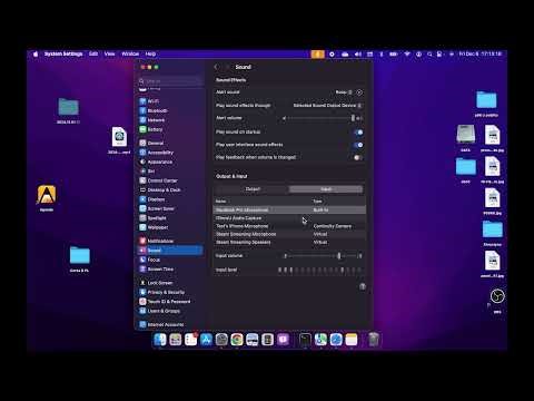 How to change the audio input and output on Apple iMac (macOS)