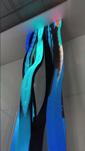 This Twisting Interactive LED Sculpture is Mesmerizing